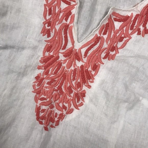 Charter Club Luxury Linen Embroidered 3/4 Sleeve‎ Tunic Women's Size Small - Picture 4 of 8